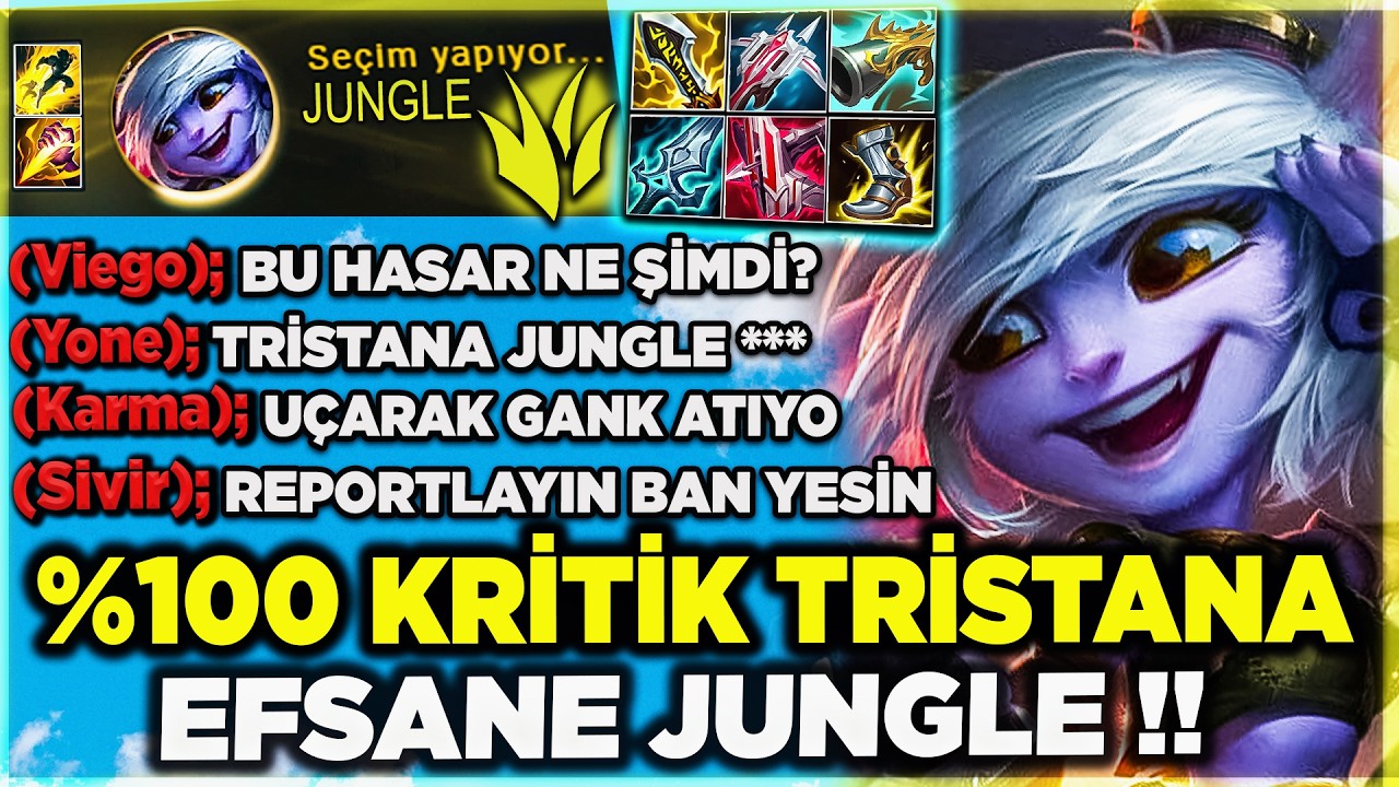 UÇARAK GANK ATAN TRISTANA JUNGLE !! %100 KRİTİK METAYI BOZDUM !!