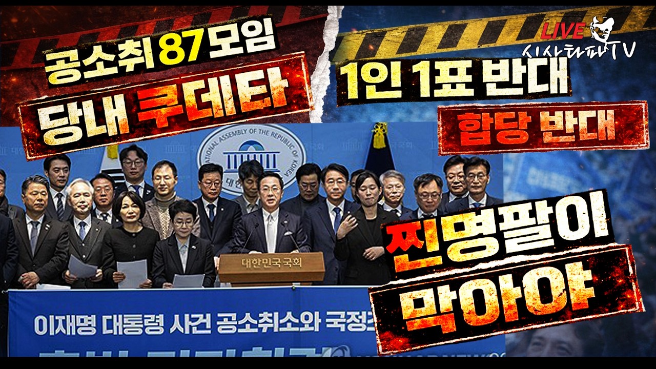[심층분석 LIVE ] - 1인 1표제 반대, 합당반대, 공소취 87모임 지금까지 상황을 분석해 보면 '찐명팔이' 들의 당내 쿠데타 막아야 한다.