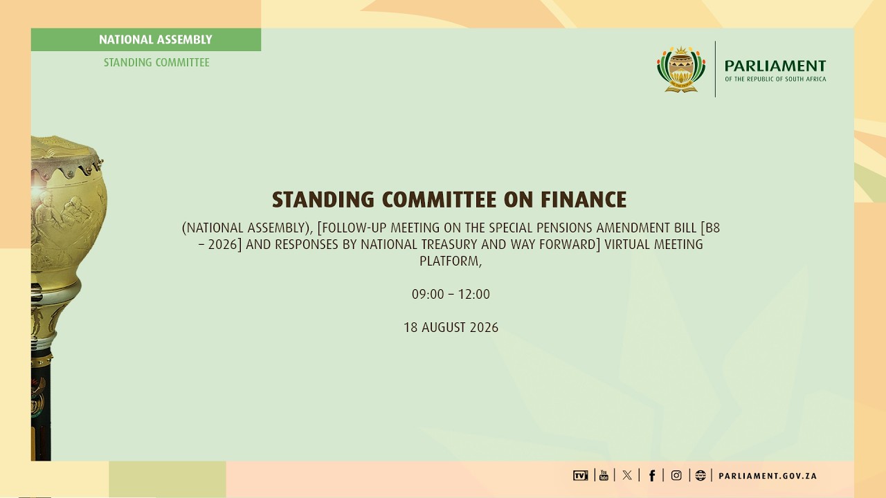 Standing Committee on Finance, 18 August 2026