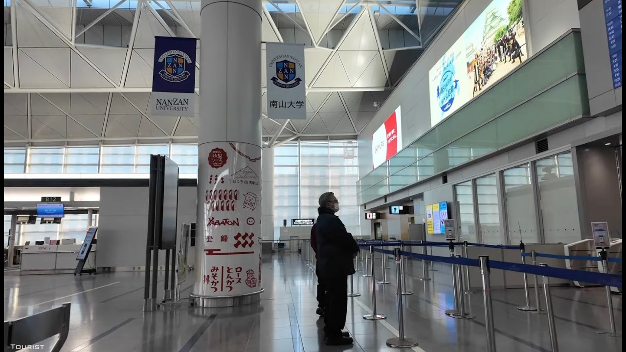 🇯🇵 Chubu Centrair Airport walk | Calm sunset & runway views