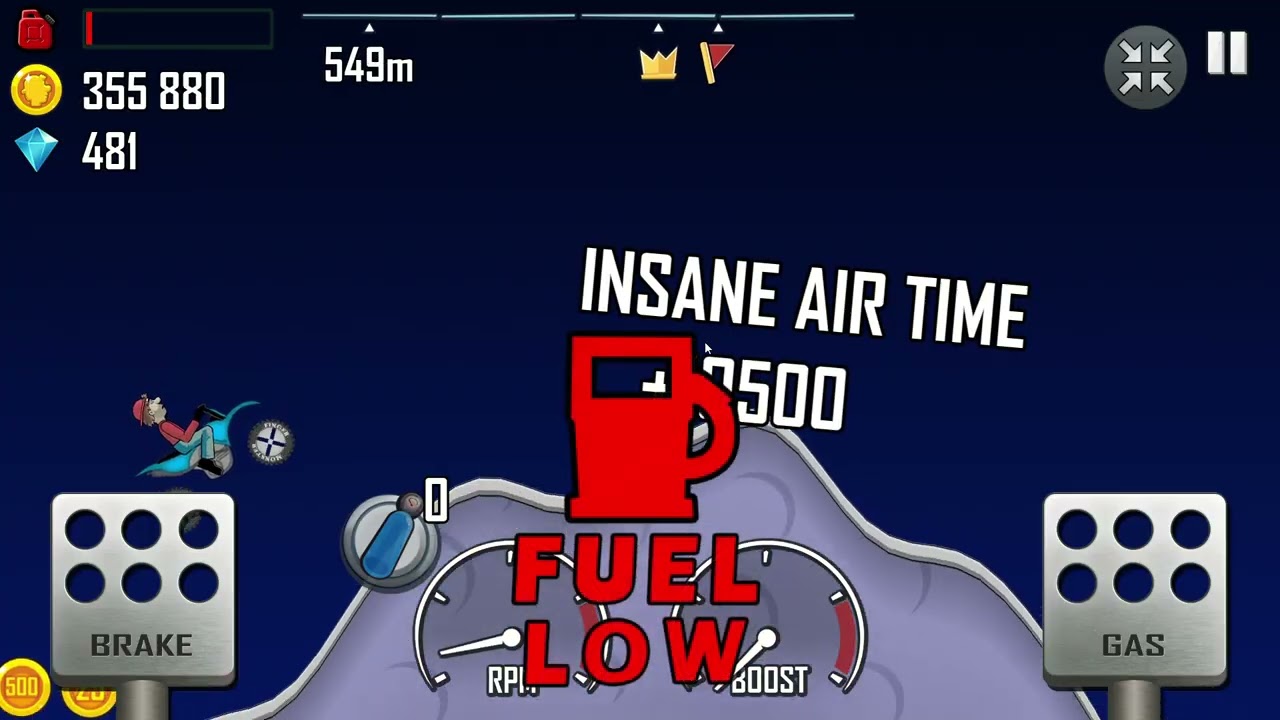 Physics gone WRONG in Hill Climb Racing 🤣 #Shorts