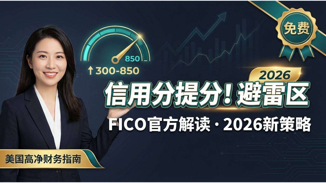 2026美国信用分数完全指南：FICO评分、提分策略与华人常见误区