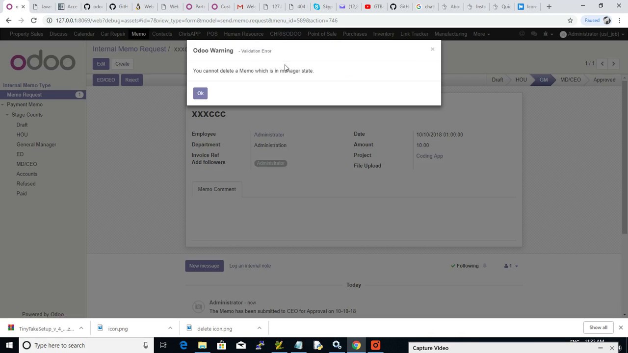 Delete forcefully Odoo records