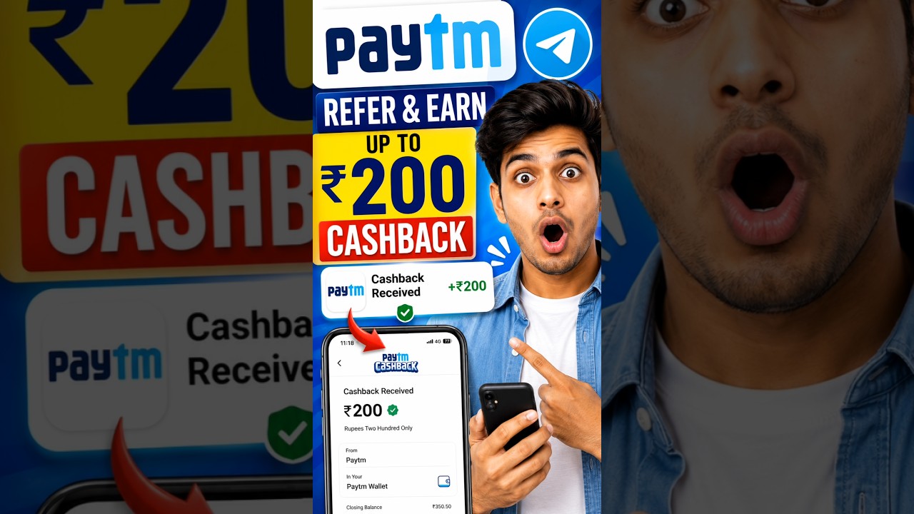 Paytm ₹200 Cashback Offer Today🔥| Send ₹11 Get ₹200 Cashback | Paytm New Cashback Offer 2026 #shorts