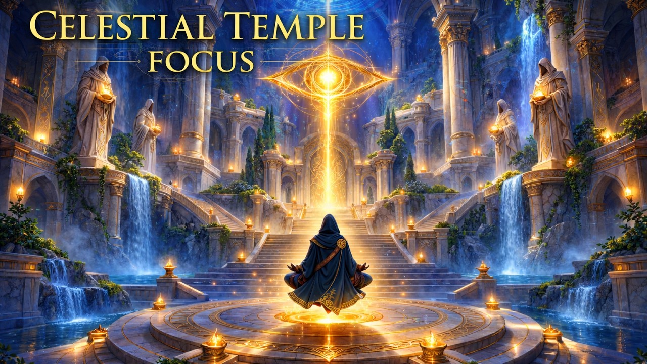 Celestial Temple Focus | Meditation, Relaxation, Focus & Healing (1 Hour) | No Vocals
