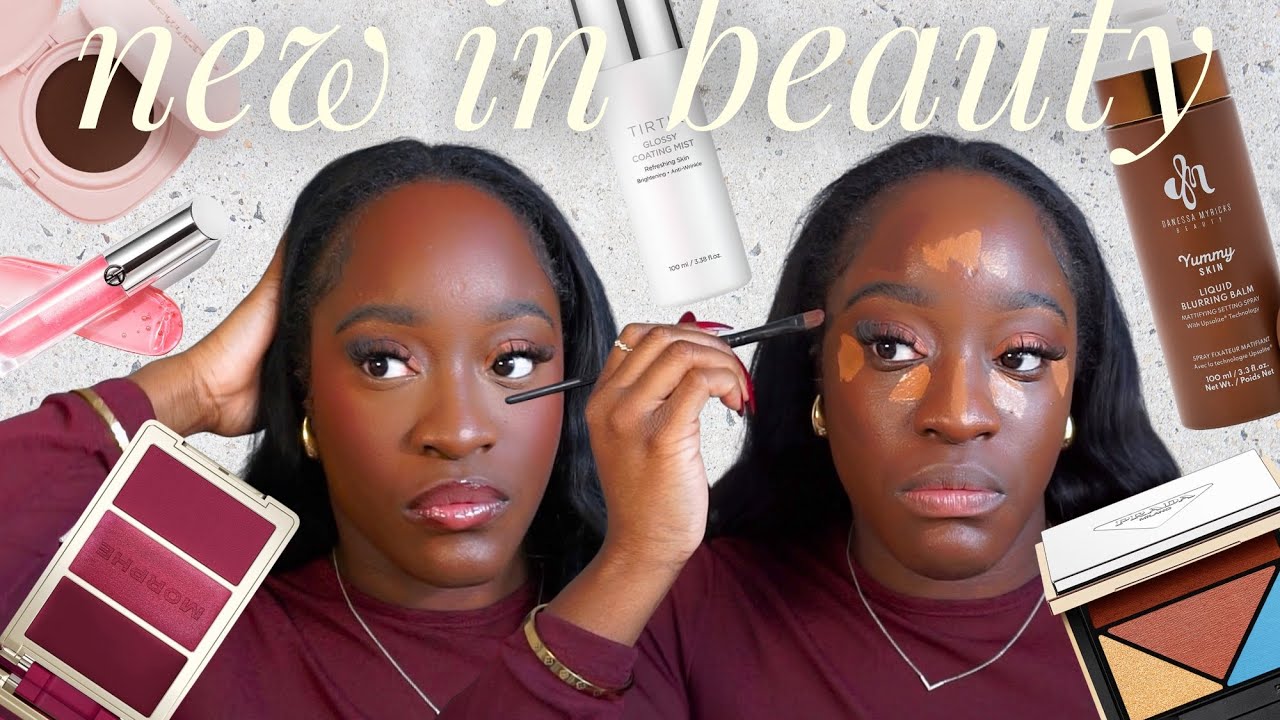 testing out new makeup | danessa myricks, morphe, sculptedbyaimee, maybelline + more | dark skin