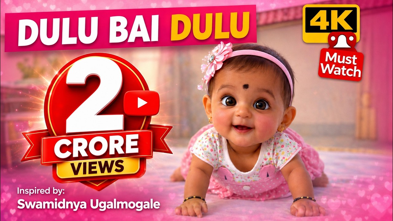 DULU BAI DULU | Cute Marathi Kids Song | Baby Rhymes | मराठी बालगीते | Dulu Bai Dulu Song