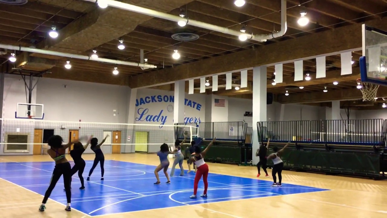 2015-2016 Prancing J-Settes preparing for the 2016 HBOTB in Atlanta, Ga