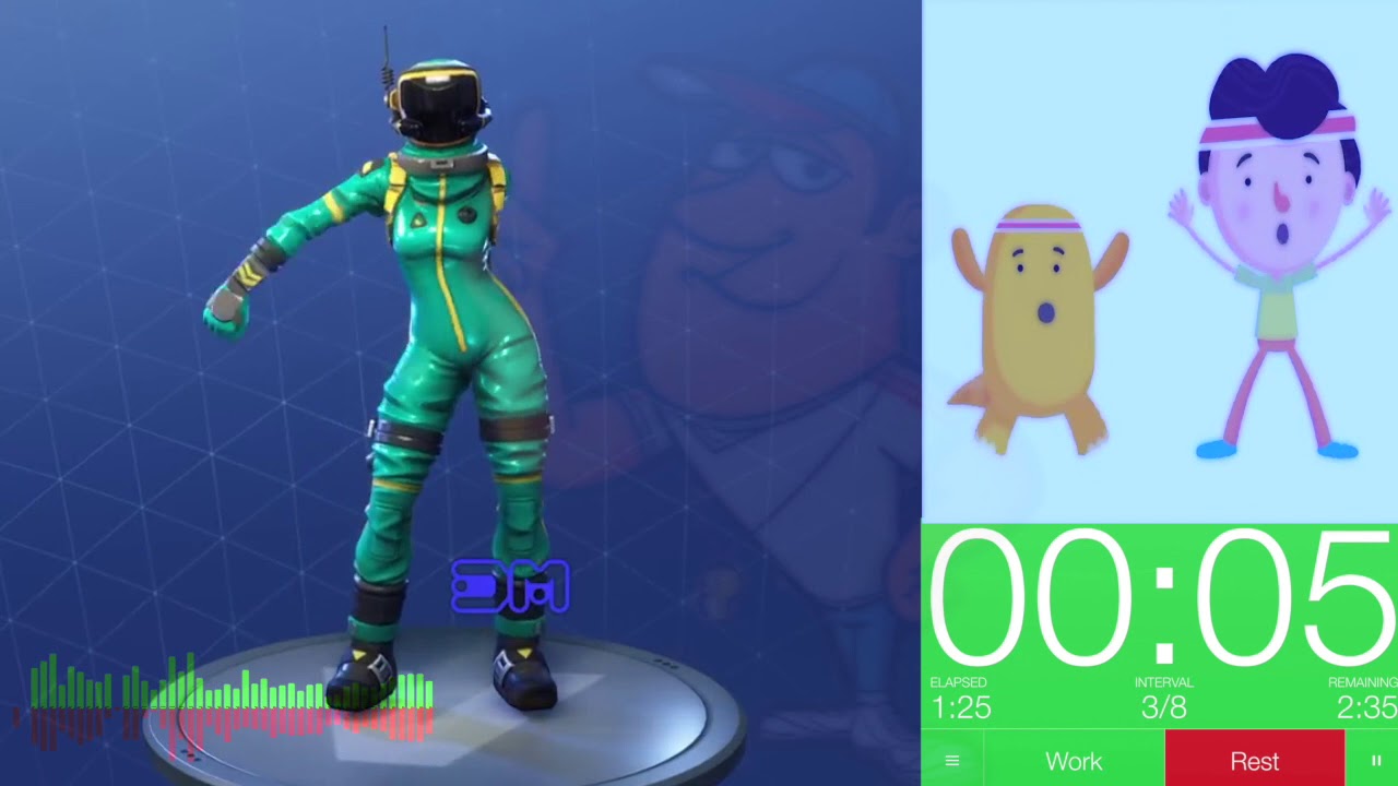 ((FORTNITE FITNESS)) 4-МИНУТНАЯ ТАНЦЕВАЛЬНАЯ ТРЕНИРОВКА ТАБАТА