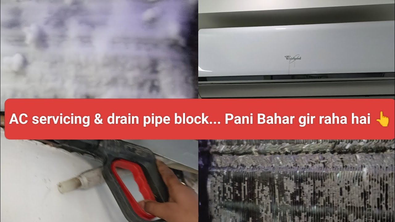 Split AC servicing drain pipe block 