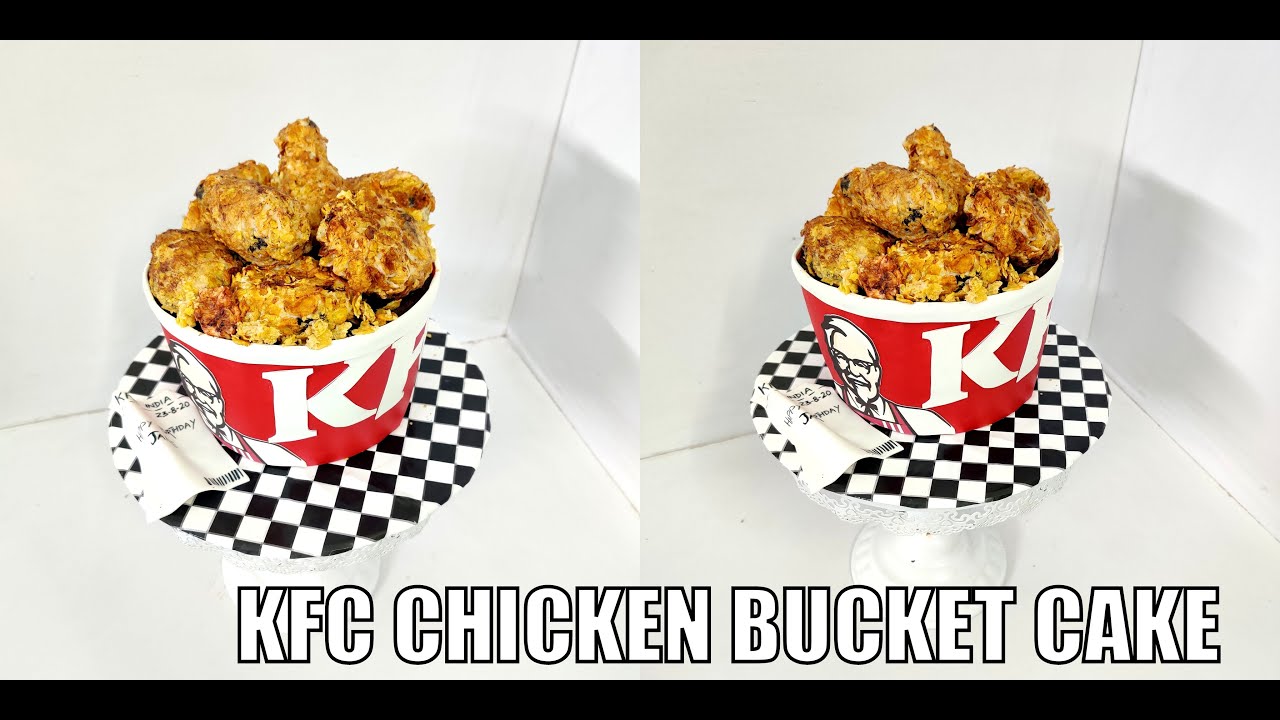 KFC CHICKEN BUCKET CAKE TUTORIAL/ STEP BY STEP