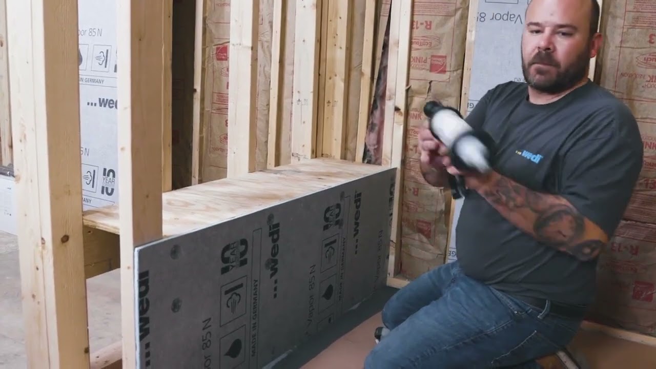 (EN) How to Build a Curbless Steam Room using wedi Vapor 85 Building Panels (Old Drain version)