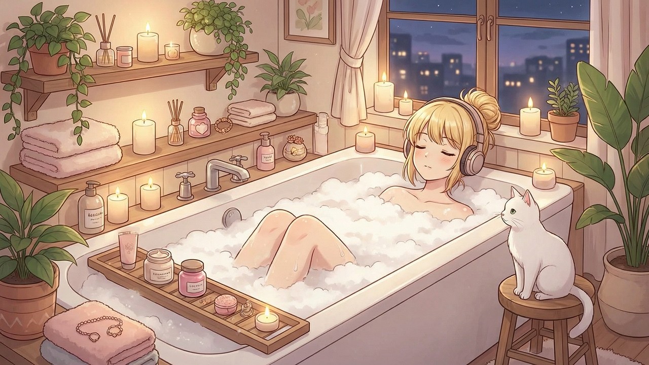 Cozy Bath Lofi ❄️ | Chill Beats to Unwind & Relax