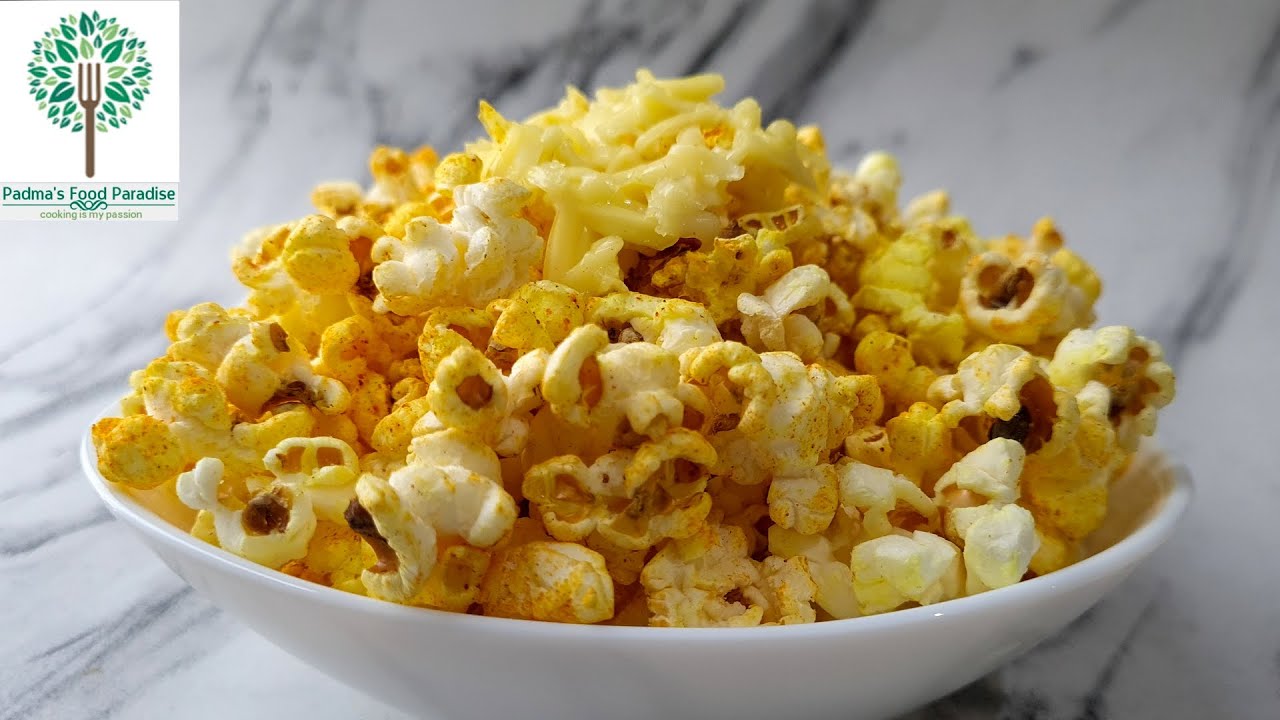 Cheese popcorn recipe without cheese powder | cheese popcorn with cheese cube|cheese popcorn at home