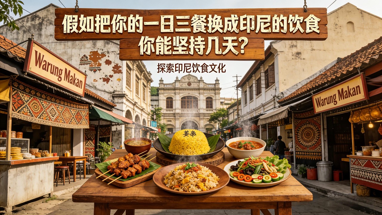 假如把你的一日三餐换成印尼的饮食，你能坚持几天？#印尼 #一日三餐 #美食 #饮食历史 #饮食文化