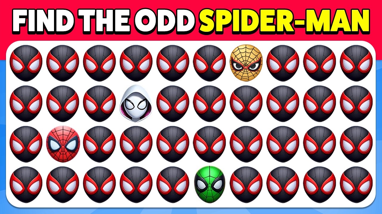 Найдите странного Человека-паука | Marvel Spider-Man 2 Game Edition 🦸‍♂️🕷️🕸️ Тест на эмодзи