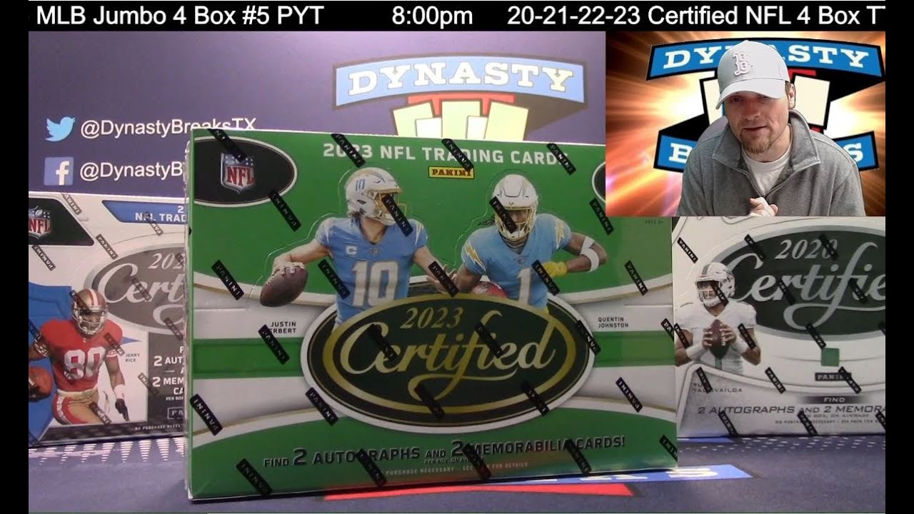 20 21 22 23 Certified Football Card 4 Box Mixer Case Break #1   Sports Cards