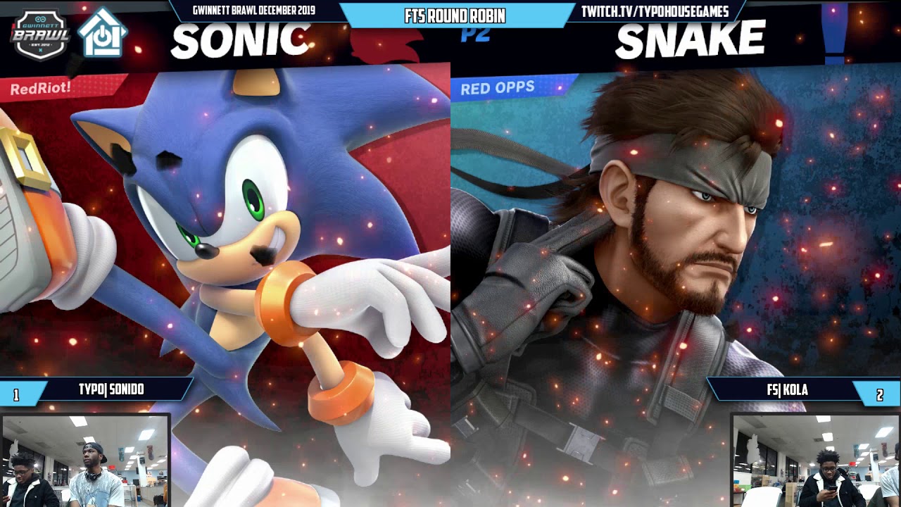 Gwinnett Brawl For the Crown 2019 - Typo| Sonido(Sonic) VS Kola(Young Link/Roy/Snake)- Round Robin