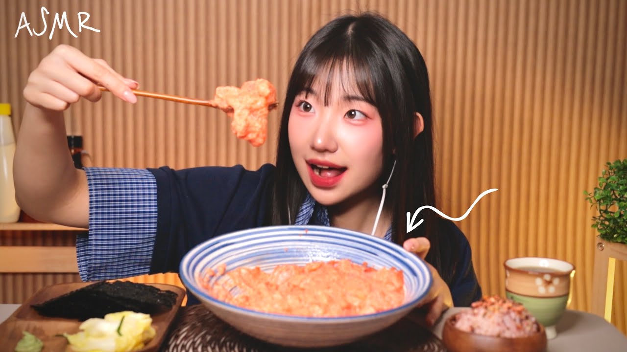 ASMR 요즘 핫한 연어깍두기 미쳤네