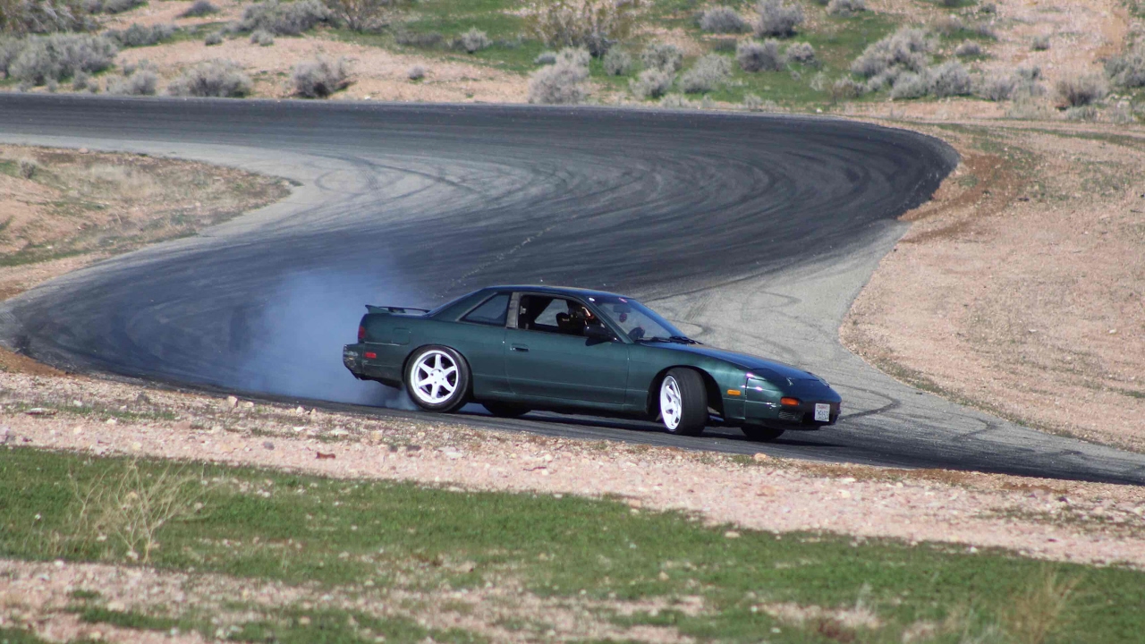 Don't need power to drift - stock ka24de 240sx . AllNutty!