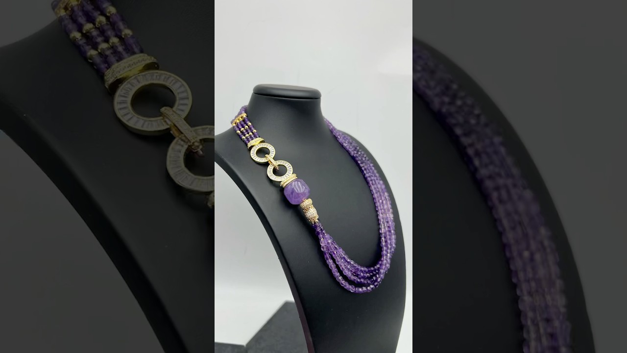 Украшение с АМЕТИСТОМ #jewelry #шайдова #аметист #бусы #колье #эксклюзивныеукрашения