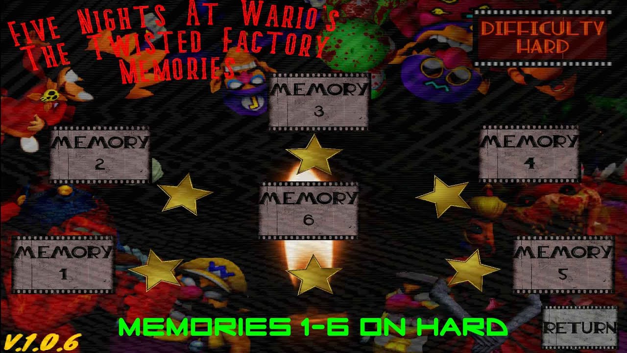 Five Nights at Wario's: The Twisted Factory: Memories | Memories 1-6 on Hard