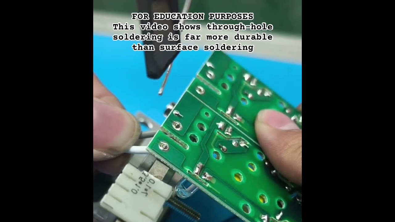 Stronger PCB Connections #shorts #PCB #Soldering #Electronics #DIY #Engineering #Tech  #Electronics