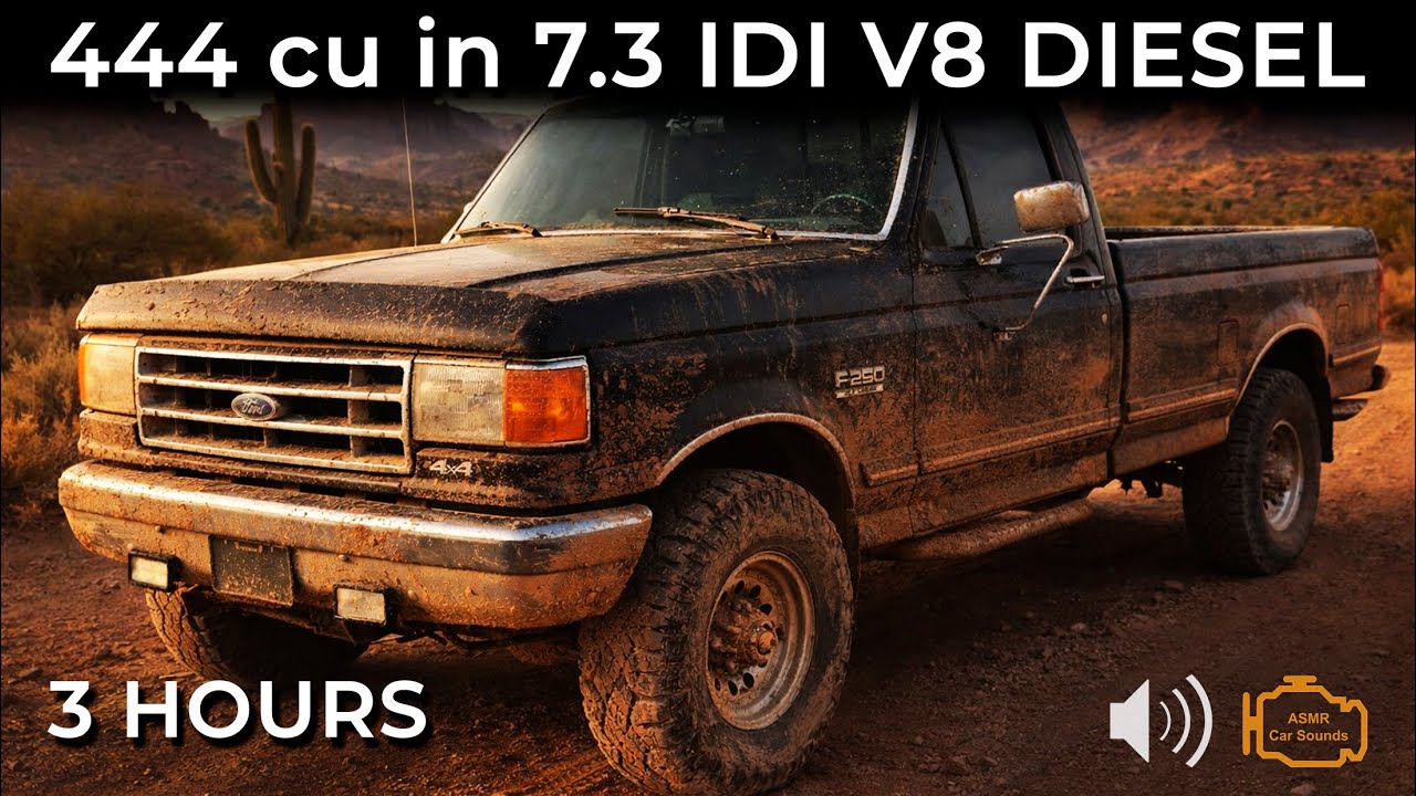 Ford F-Series 444 cu in (7.3L) IDI V8 Diesel Idle Sound ASMR