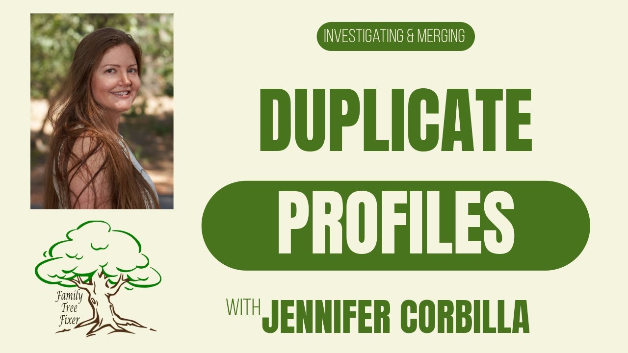 Investigating and merging duplicate profiles in Family Search