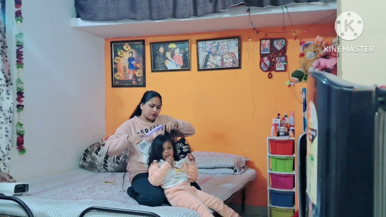 My daughter's new hairstyle || Dailyvlogs #daily routine @arshitasinghofficial 