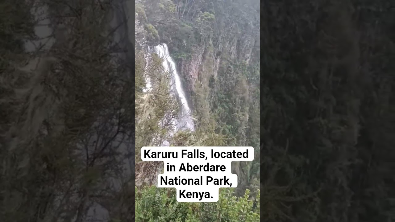 Karuru Falls, located in Aberdare National Park, Kenya 