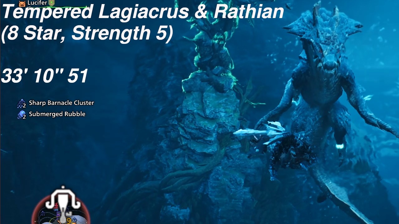 Light Bowgun | 8*5 Tempered Lagiacrus & 8*3 Tempered Rathian | 33' 10