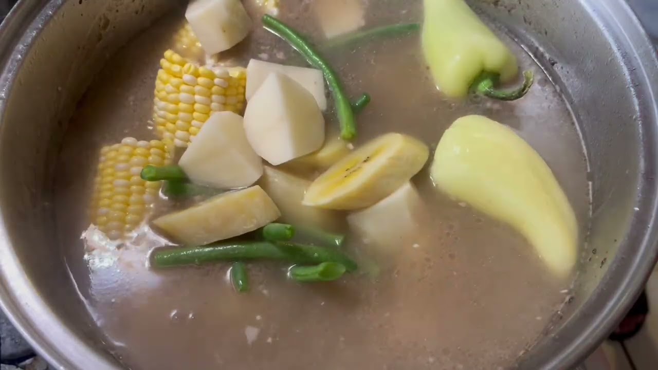 Nilagang Pork/Boiled Pork bone Soup with Vegetables 