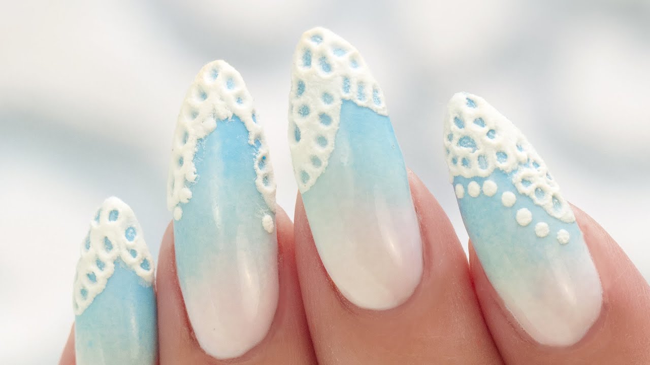 Sugaring Ombre Lace Nails