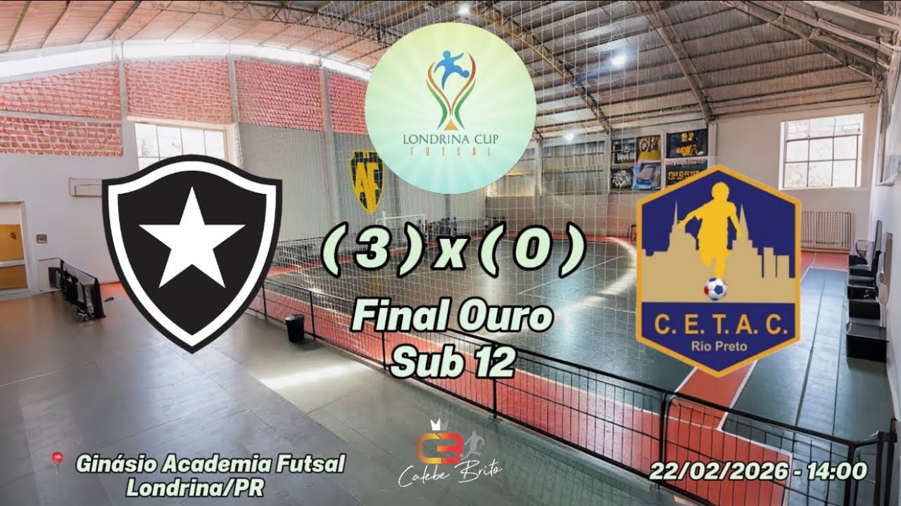 Botafogo (3) x (0) Cetac - Sub 12 - Final Ouro - Londrina Cup 2026 - Londrina/PR