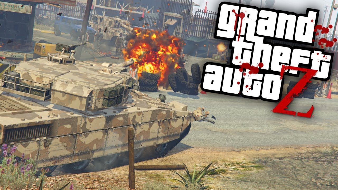 GTA V ZOMBIES - TANQUE DE GUERRA CONTRA O EXERCITO | S03E35 (GTA 5 MOD Survival Zombie)
