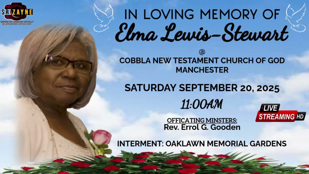 FULL VERSION OF ELMA LEWIS STEWART FUNERAL SERVICE @ COBBLA NEW TESTAMENT CHURCH OF GOD 