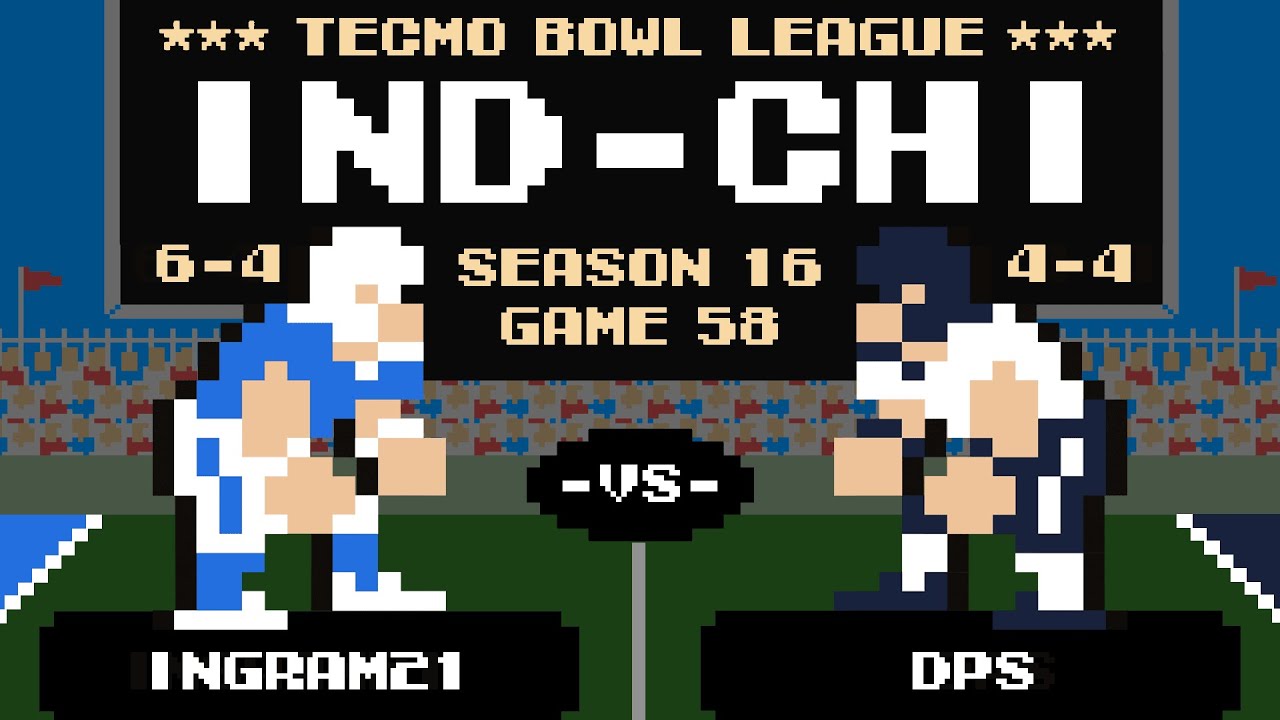 INGRAM21 (6-4) vs DPS (4-4) | Tecmo Bowl XVI - Game 58