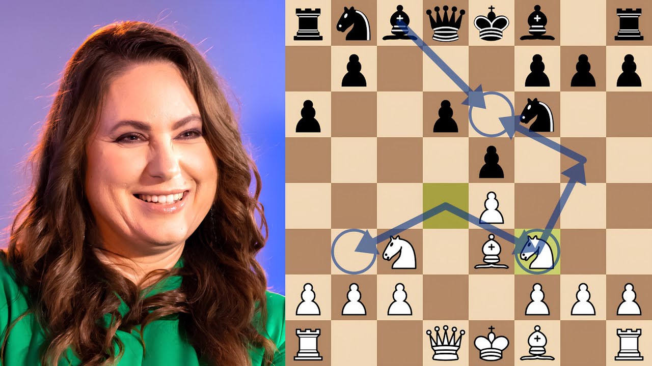 Judit Polgar Cracks Anand's Najdorf - Brilliant Tactical Finish!