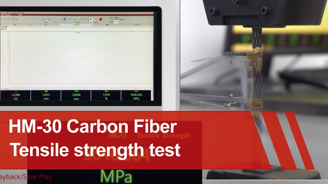 Tensile Strength Test Of Carbon Fiber Sample