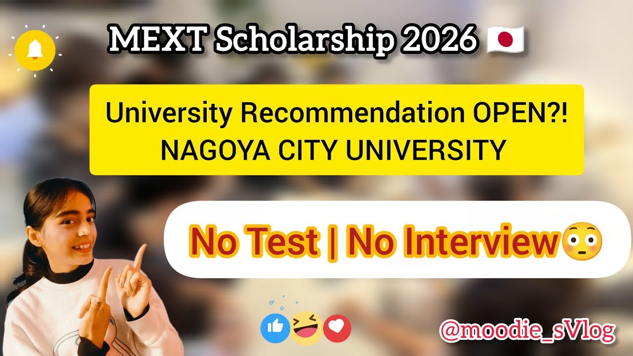 MEXT Scholarship 2026 🇯🇵 | NO TEST 😱 NO INTERVIEW | University Recommendation OPEN| @moodie_sVlog