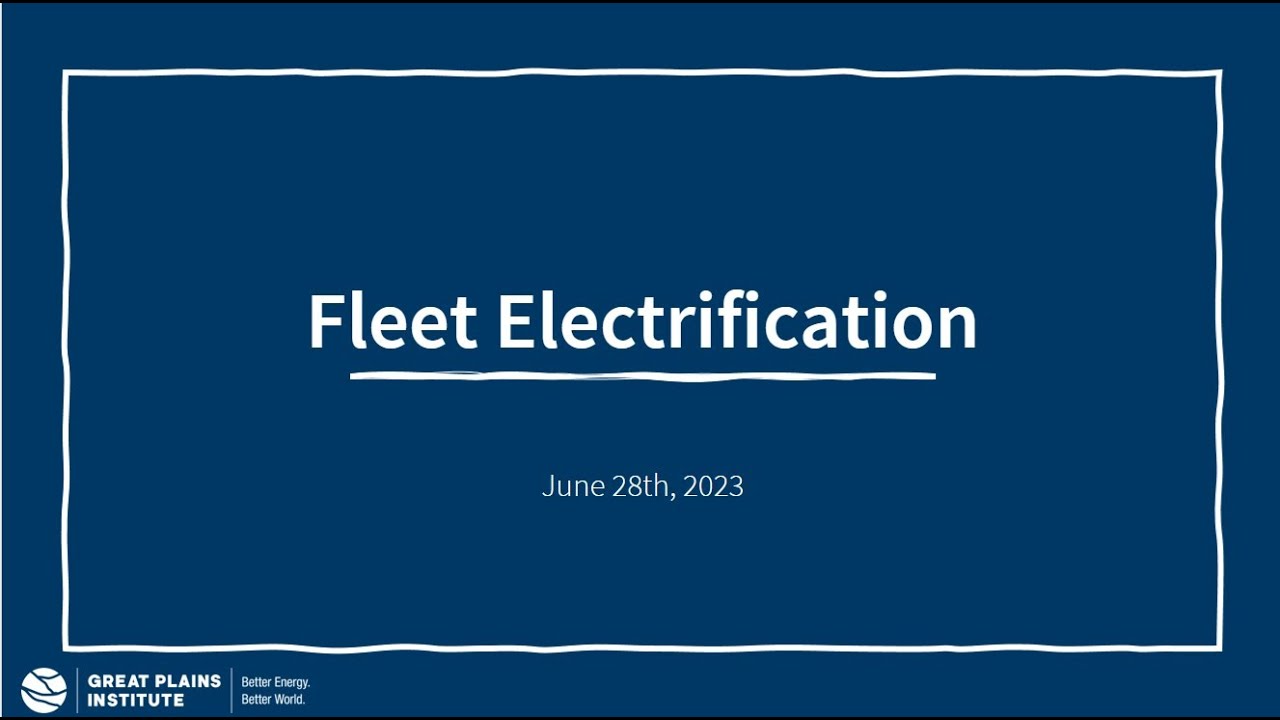 EV Smart Fleet Electrification Webinar June 2023