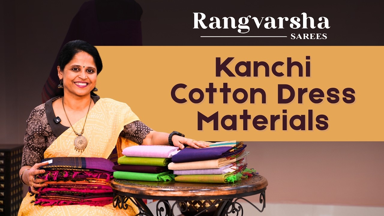 Kanchi Cotton Dress Materials-Rangvarsha Sarees-Traditional pure cotton dress- Handloom lovers spl