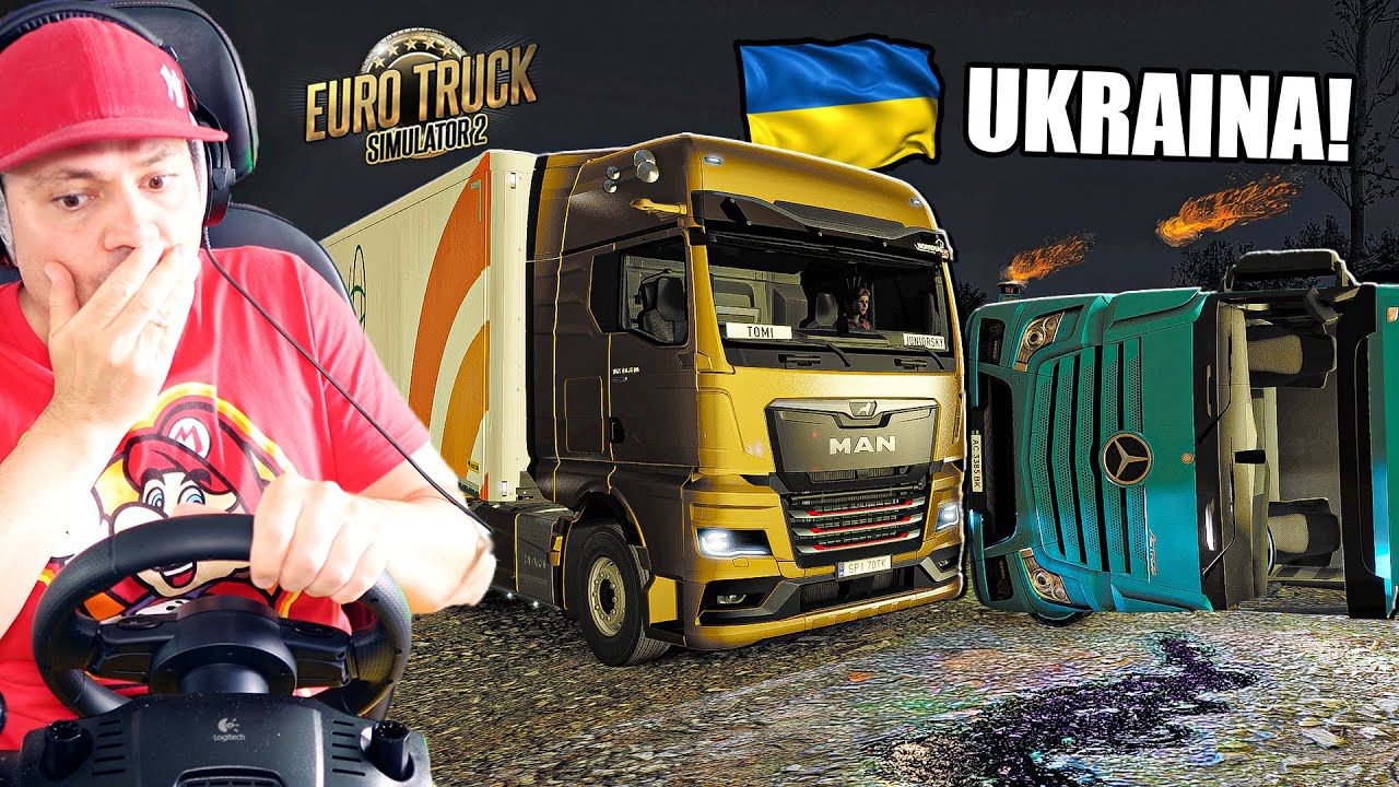 🚛 ŚMIERTELNY WYPADEK NA UKRAINIE. SPADŁA R4K13TA... | Euro Truck Simulator 2 z Darek