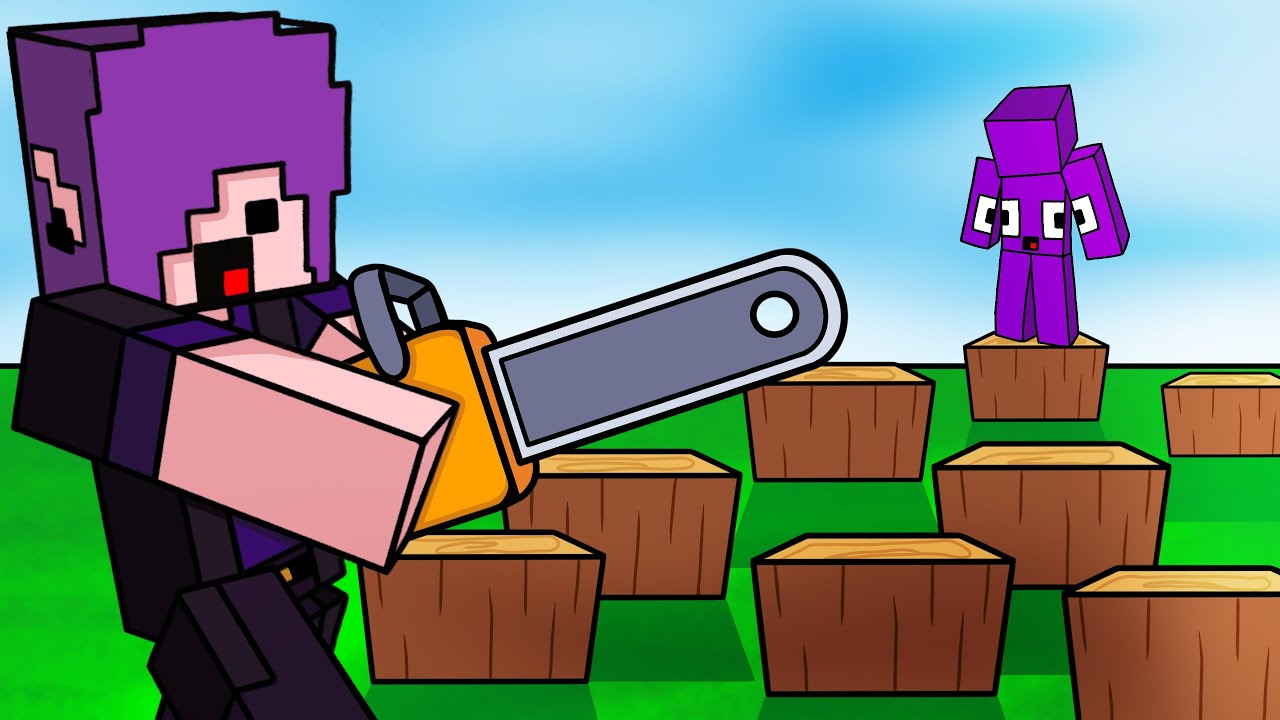 Quebrando TODAS AS ÁRVORES do MINECRAFT
