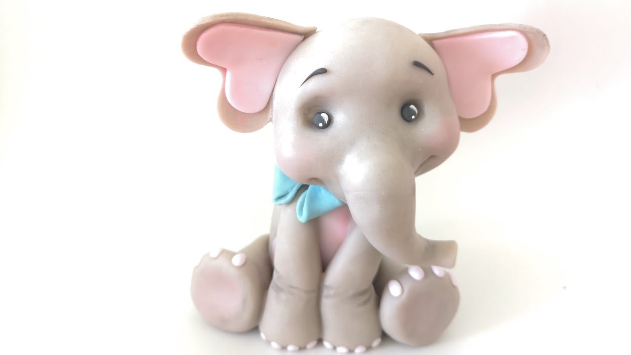 elephant cold porcellain cake topper elefante porcellana fredda cake deisgn