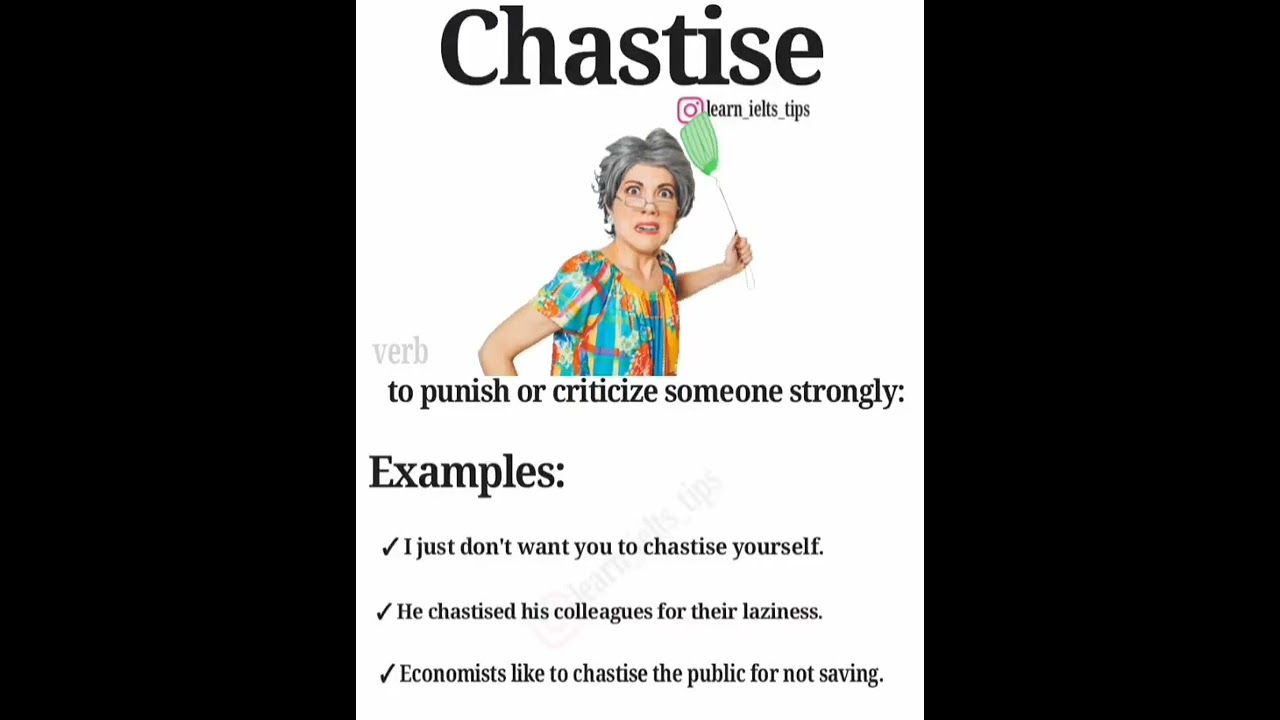 Word of the day: Chastise with meaning with examples #english #shorts
