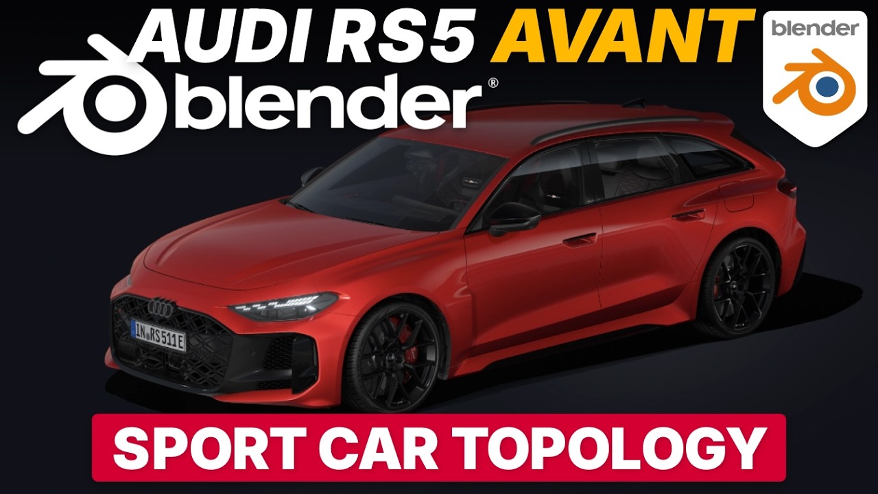 How to Model A Sport Car in Blender - Audi RS5, Topology Tutorial Part 1!