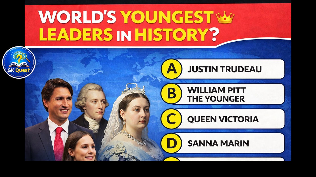 World’s Youngest Leaders in History 👑 | 25 GK Quiz Questions | GK Quest