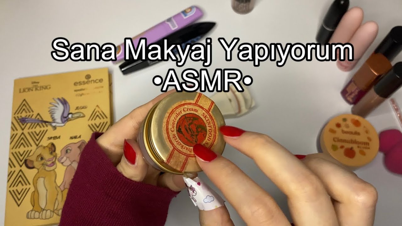 Türkçe ASMR | Sana Makyaj Yapıyorum 😴🌙| Uyku Getiren Makyaj